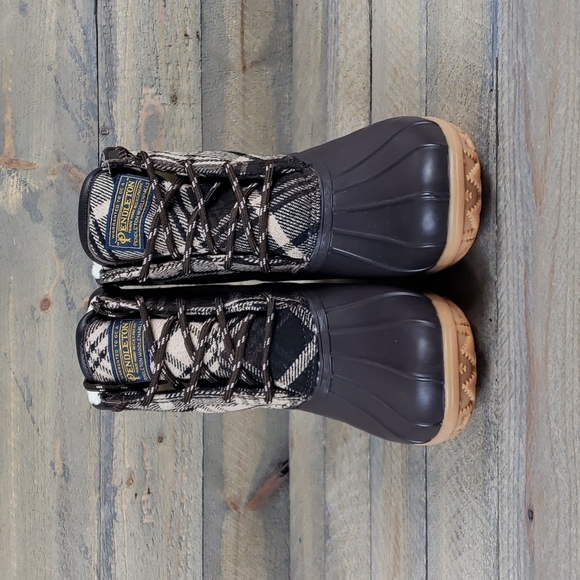 Pendleton Heritage Print Waterproof Duck Boots Brown/ Brown Plaid - Picture 5 of 11